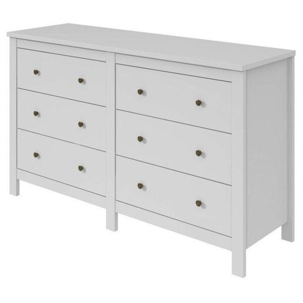 Kit 2 Cômodas 6 Gavetas Quarto Infantil Maggiore New Branco Móveis Lopas