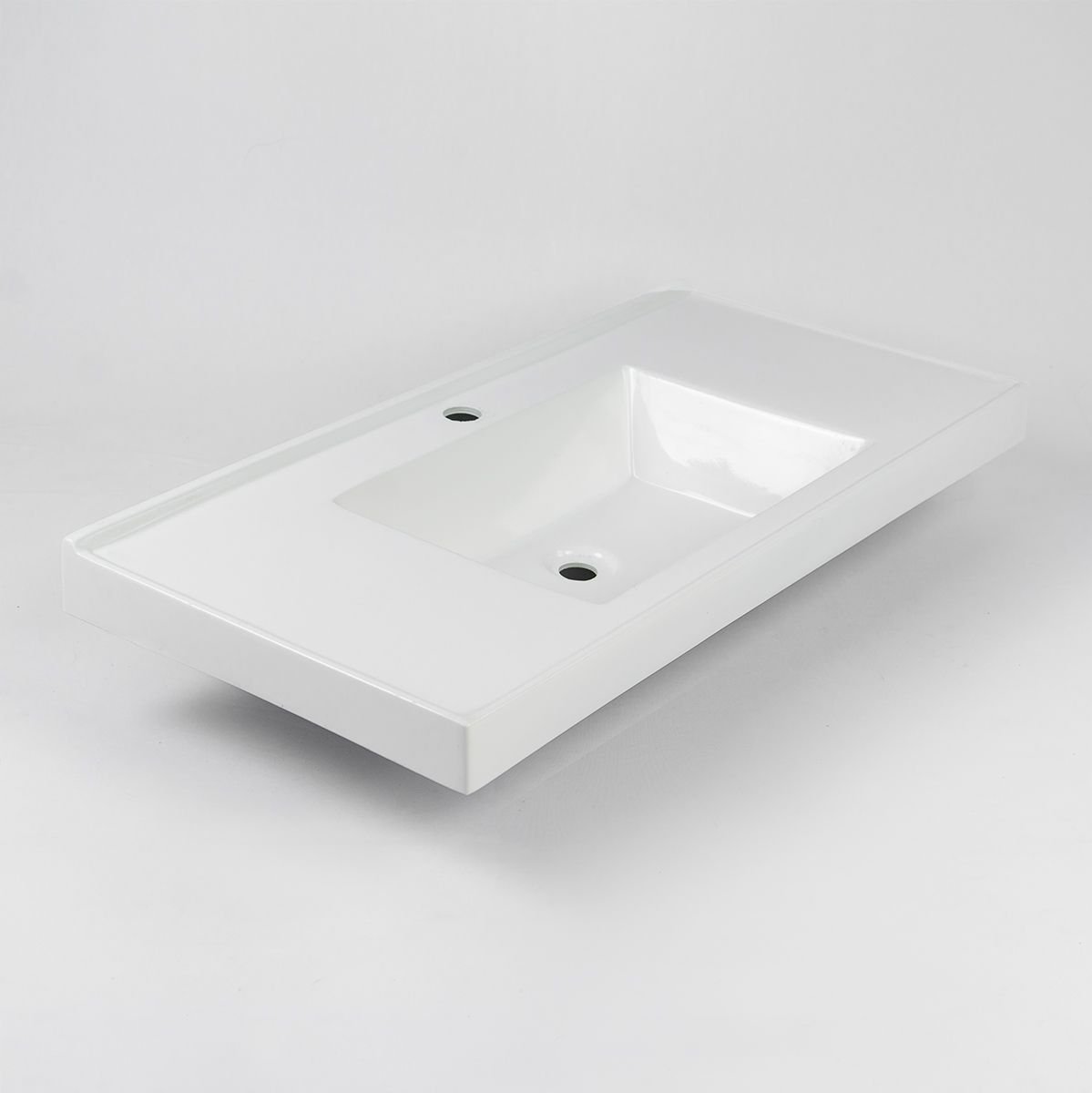 Conjunto para Banheiro Gabinete com Cuba e Espelheira Pietra Móveis Bosi 80cm Branco/Brilho