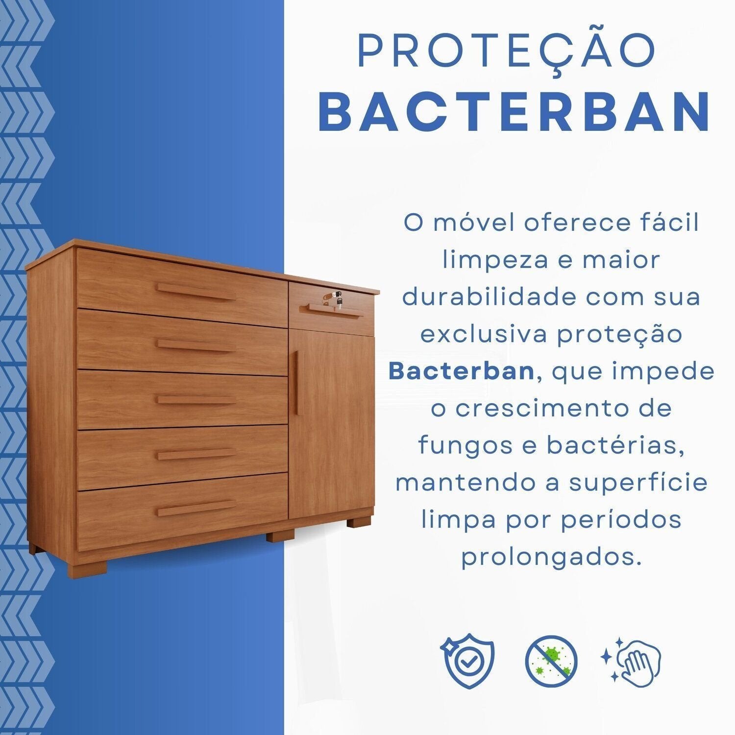 Cômoda para Quarto 1 Porta 6 Gavetas Jade Espresso Móveis Marrom/Cinamomo