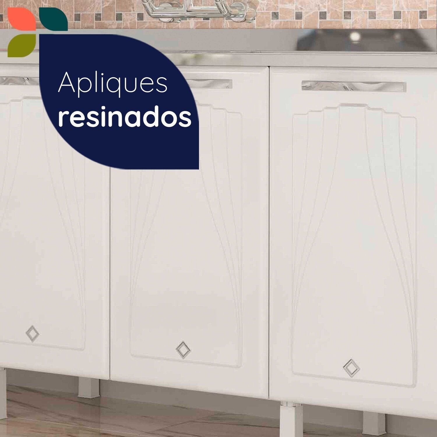 Balcão de Cozinha em Aço 5 Portas 2 Gavetas sem Tampo 200cm Star New Telasul Branco