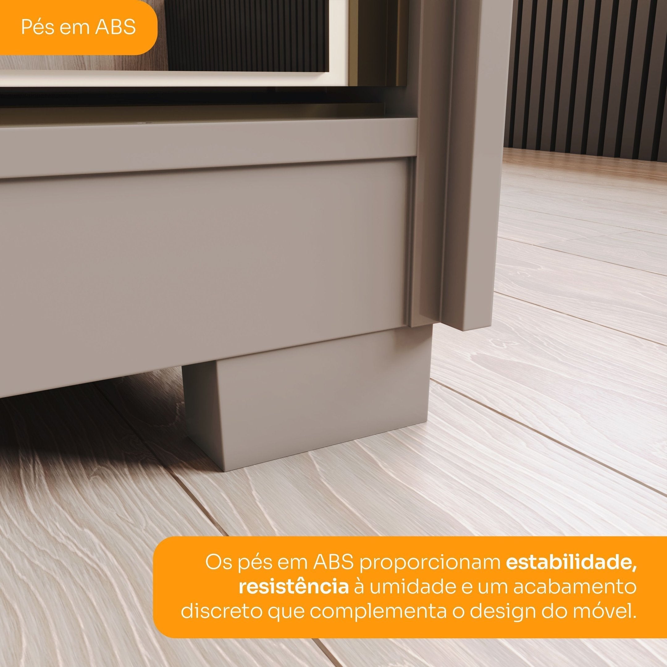 Guarda-Roupa Casal Henn Dream 2 Portas Deslizantes com Espelho 100% MDF Off White/Avelã