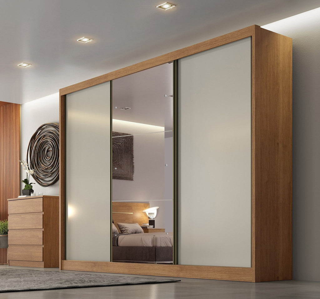 Guarda-Roupa Casal 3 Portas 6 Gavetas Soberano Novo Horizonte 100% MDF Marrom/Cumaru Fendi