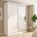 Guarda-Roupa Casal 2 Portas de Correr 4 Gavetas London Demóbile 100% MDF Branco/Amêndola