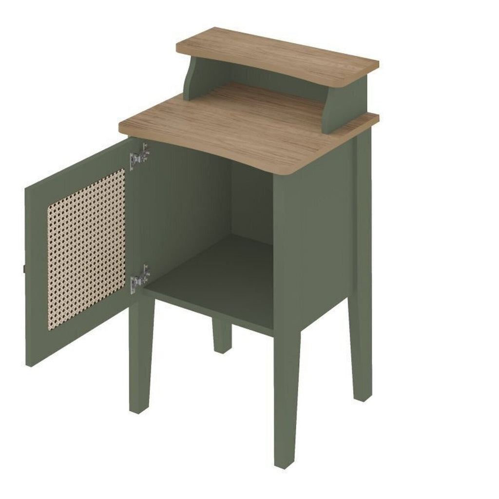 Kit 3 Peças Sala de Estar Charlotte Rack para TV Até 75 Polegadas Mesa de Centro e Apoio Espresso Móveis Carvalho/Menta