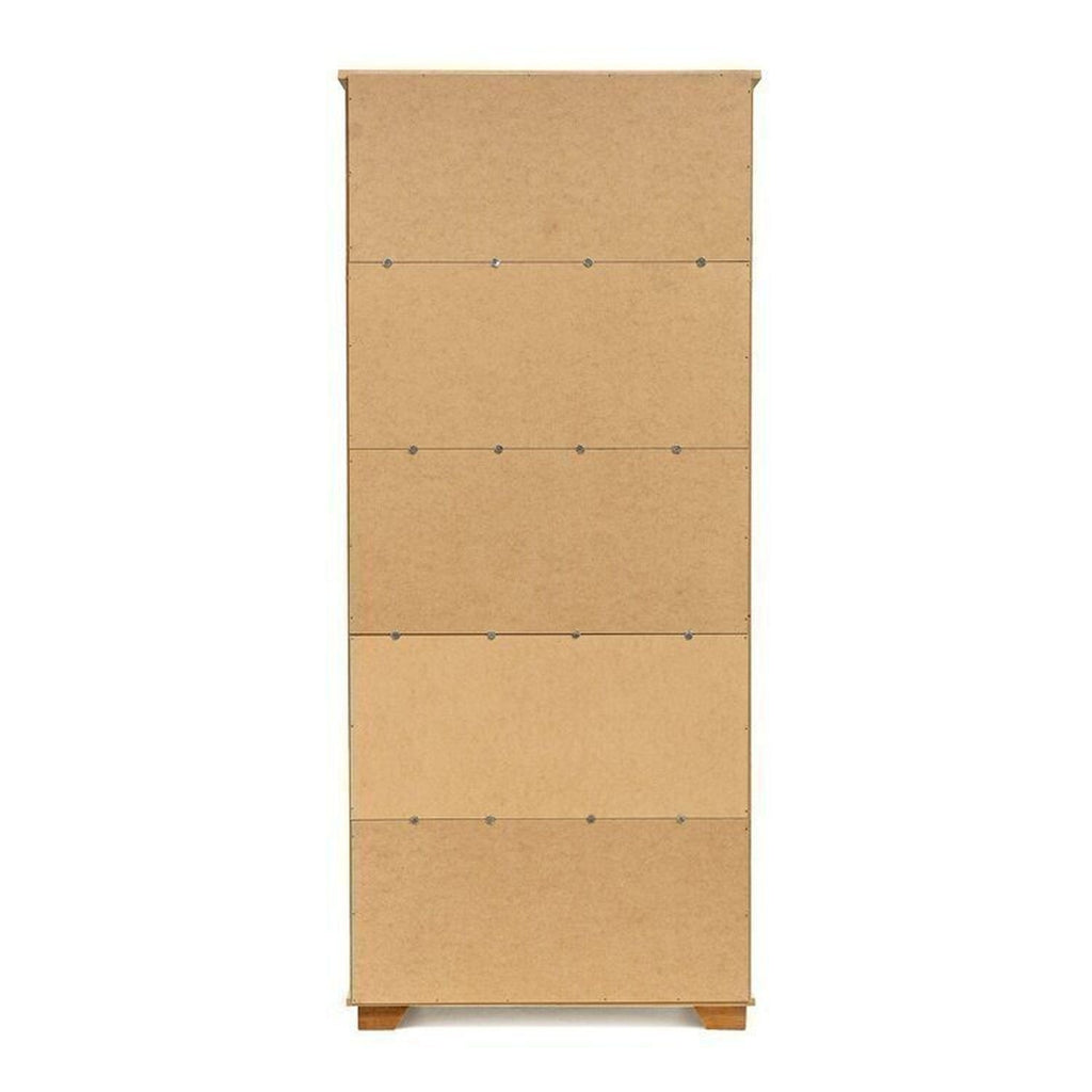 Conjunto Sala de Estar 3 Peças Rack, Cristaleira e Armário Madeira Maciça Ananda CabeCasa Off White/Mel