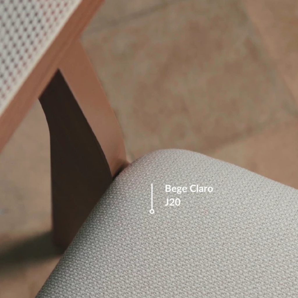 Conjunto Sala de Jantar Mesa Lisboa Hexagonal Freijó com 4 Cadeiras Palha Sintética 100% MDF Dalla Costa TM80 CA39