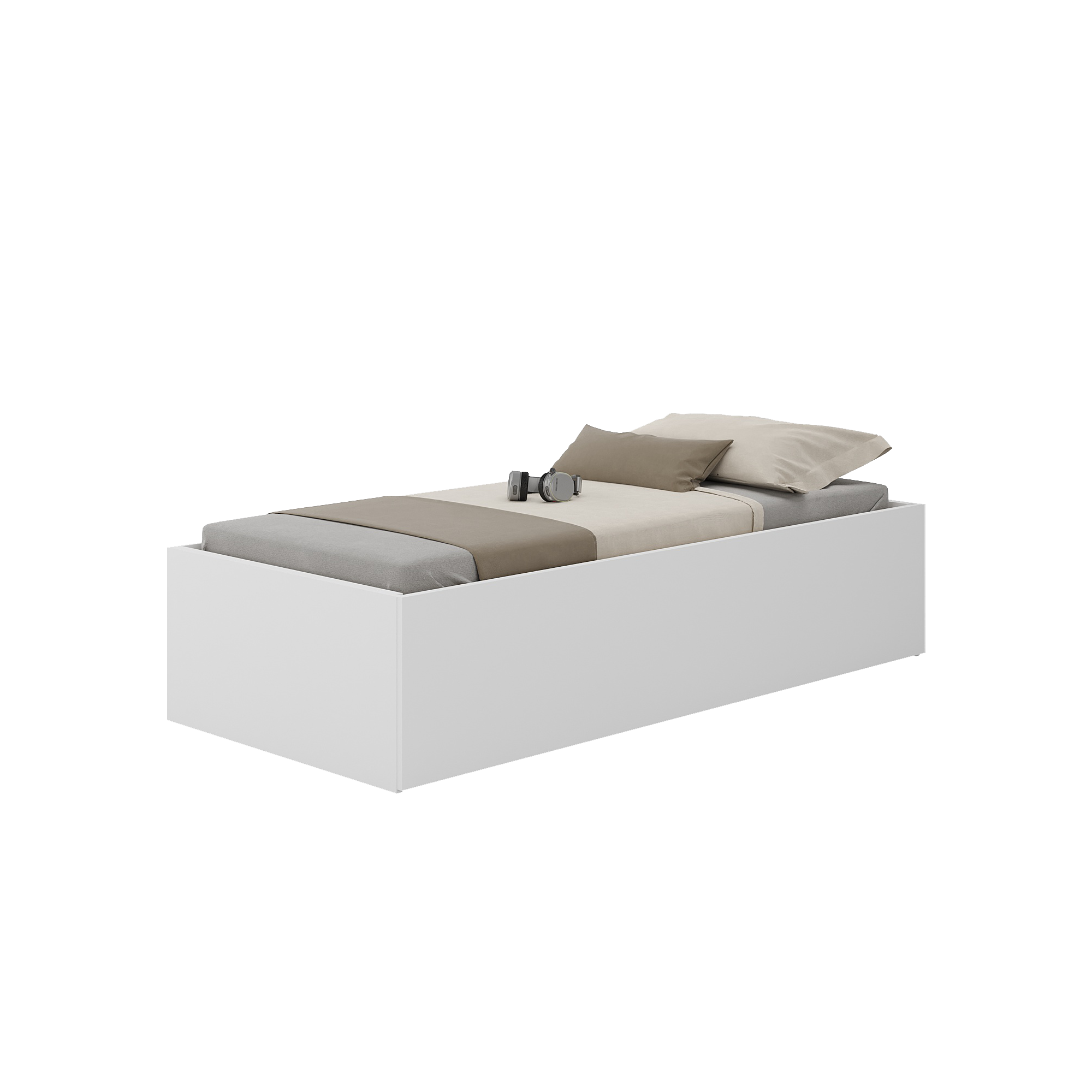 Cama Casal Retrátil com Gaveta Funcional Foscarini Branco