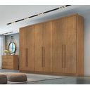 Guarda-Roupa Casal 6 Portas 6 Gavetas Reno Novo Horizonte 100% MDF Marrom/Cumaru/Fendi