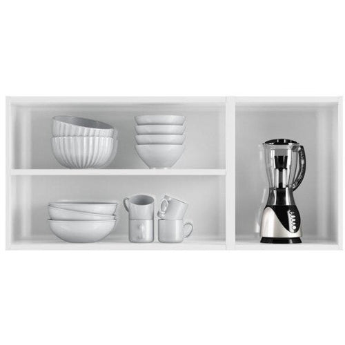 Armário de Cozinha Aéreo Triplo em Aço 3 Portas de Vidro 120cm Mirage New Telasul Branco