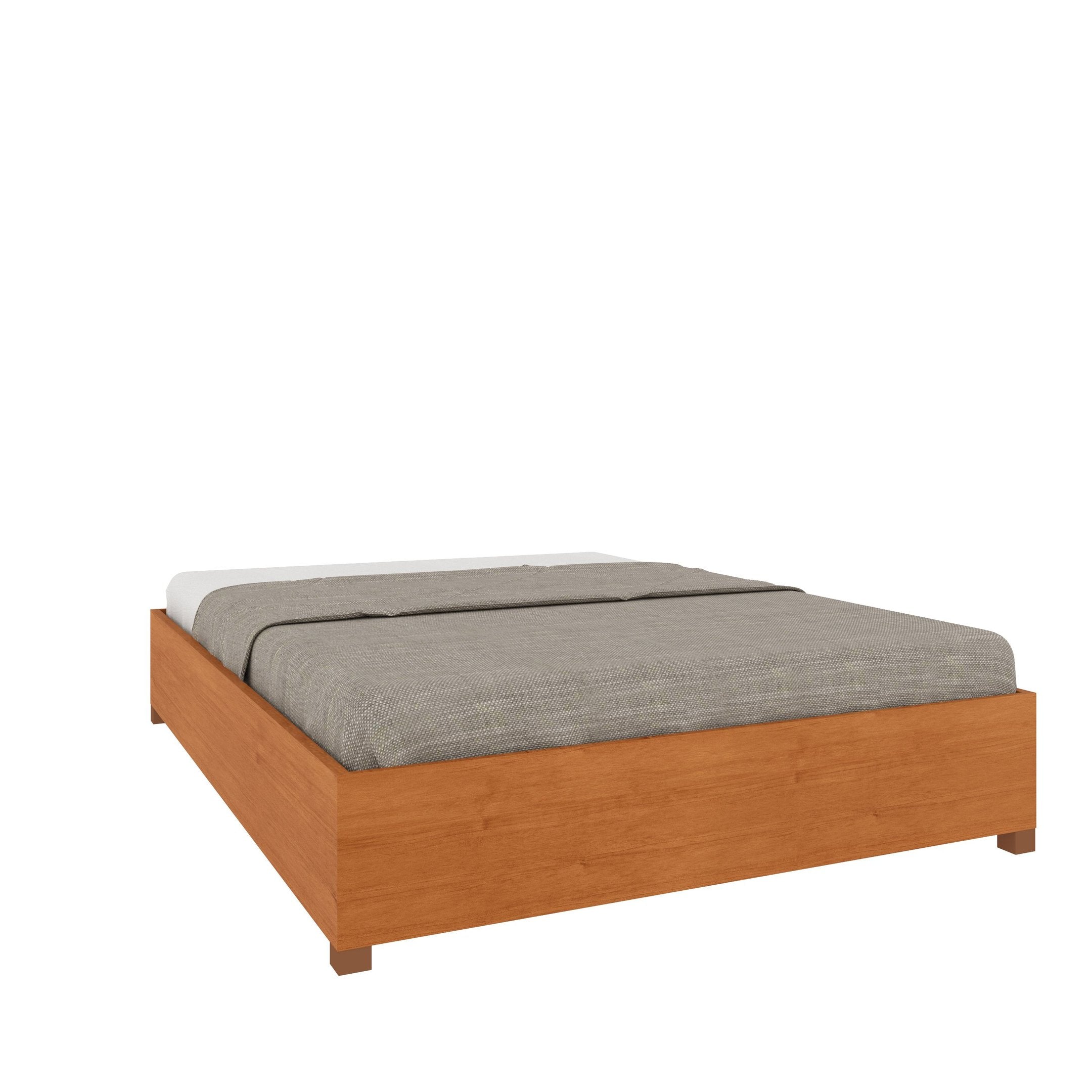 Cama Casal Mônaco MDP 193cm x 144cm Tcil Móveis Branco/Neve