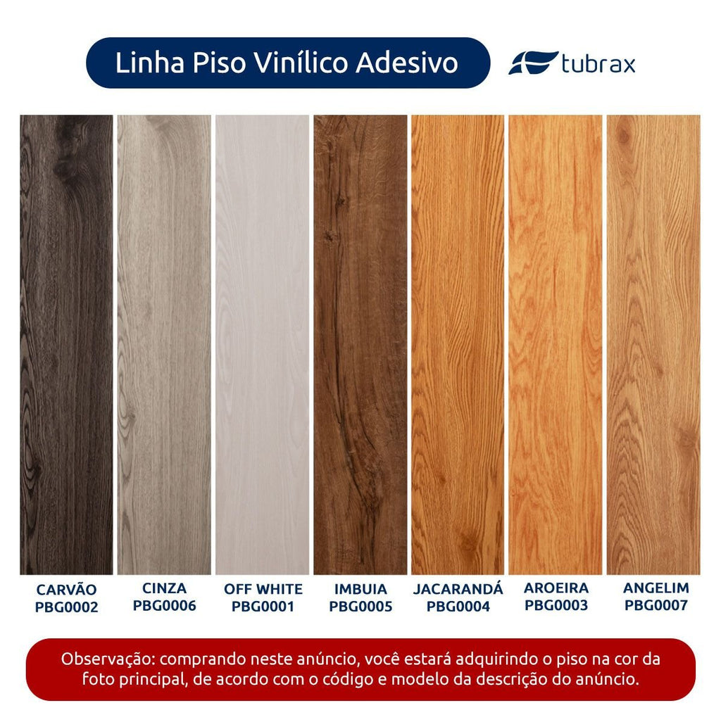 Piso Vinílico Autocolante Amadeirado Régua M² Tubrax