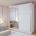 Guarda-Roupa Casal 2 Portas de Correr 6 Gavetas 100% MDF Coliseu D Doro Marrom/Castanho/Off White