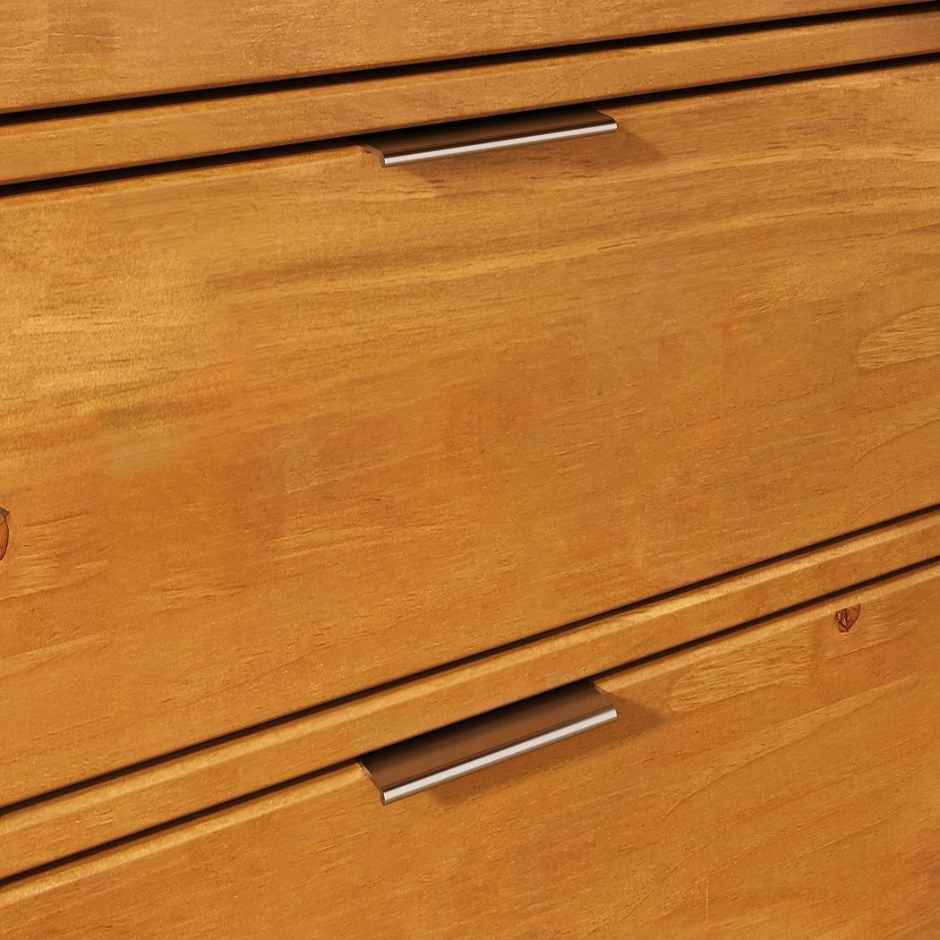Cômoda Grande para Quarto Casal 9 Gavetas Madeira Maciça Mel Lice IDIMEX