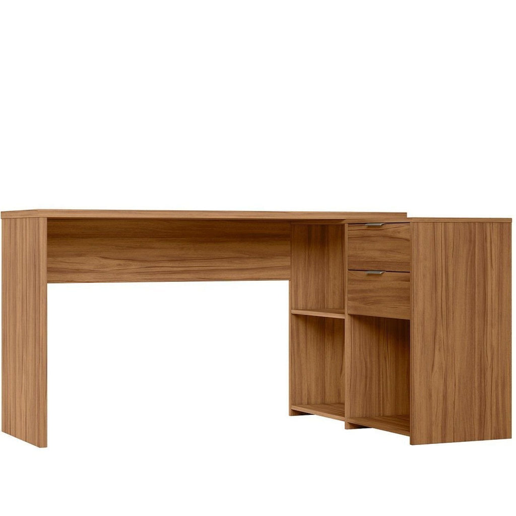Escrivaninha Mesa Escritório em L Office Nt 2060 2 Gavetas 3 Nichos 148,6cm Notável Móveis Freijó Trend Marrom